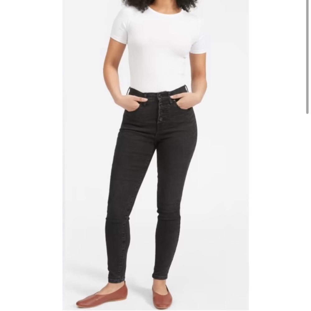 Everlane High Rise Skinny Jeans Four Button Size 26